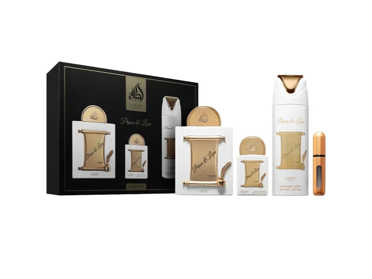Kit Lattafa Pride Peace & Love Gift Set - 3 Em 1 - Eau de Parfum - Unissex - 100ML