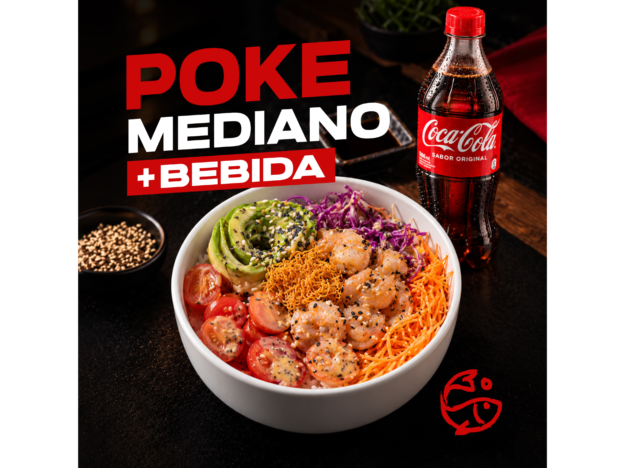 Poke Mediano + Bebida