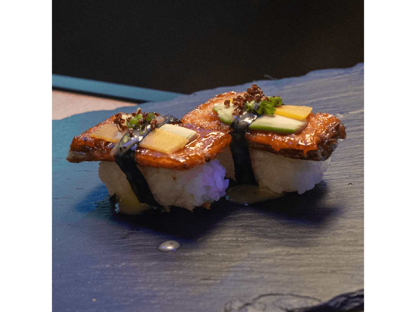 Nigiri salmon skin