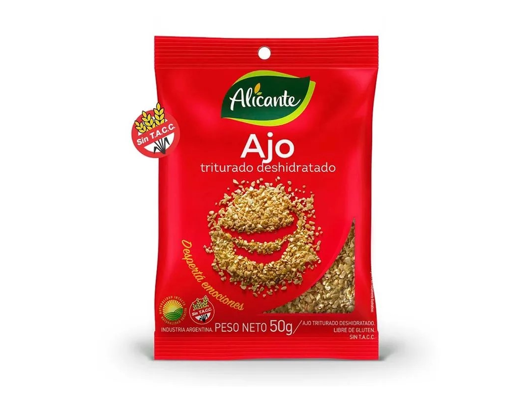 ESPECIAS ALICANTE AJO TRITURADO DESHIDRATADO x 50 g.