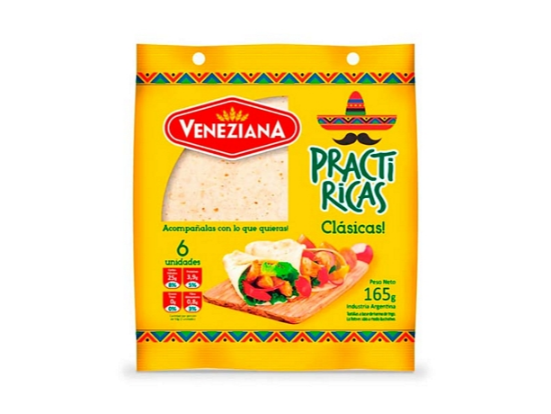 TAPAS PARA TACOS VENEZIANA TRADICIONAL x 6 un.