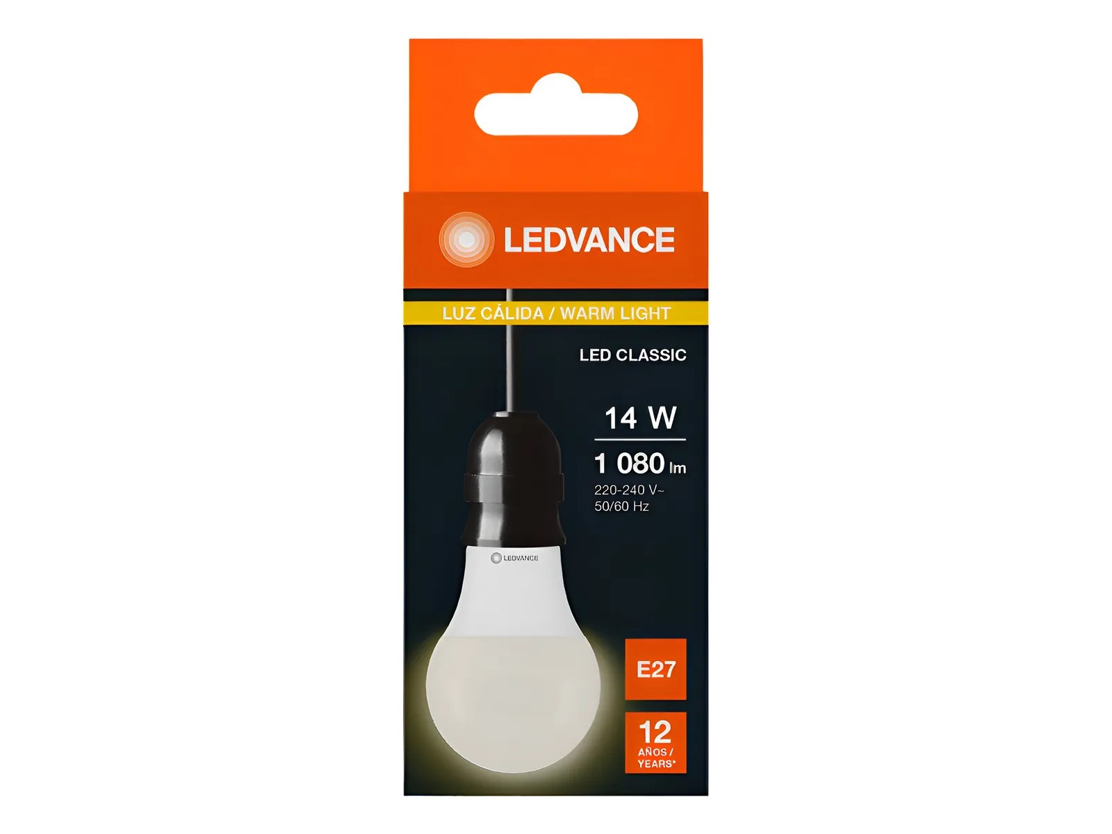 LAMPARA LEDVANCE CALIDA 14W LED x 1 un.