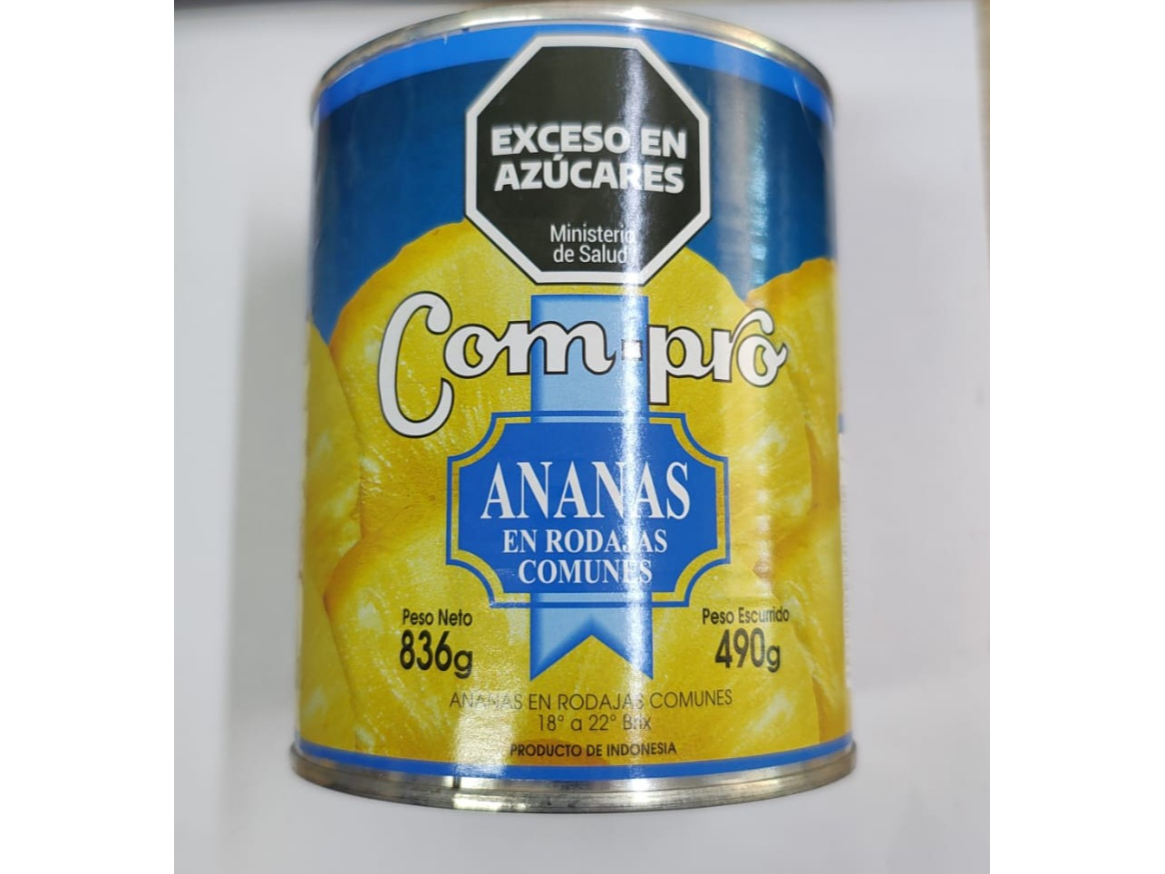 ANANA AL NATURAL COM-PRO EN RODAJAS x 850 g.