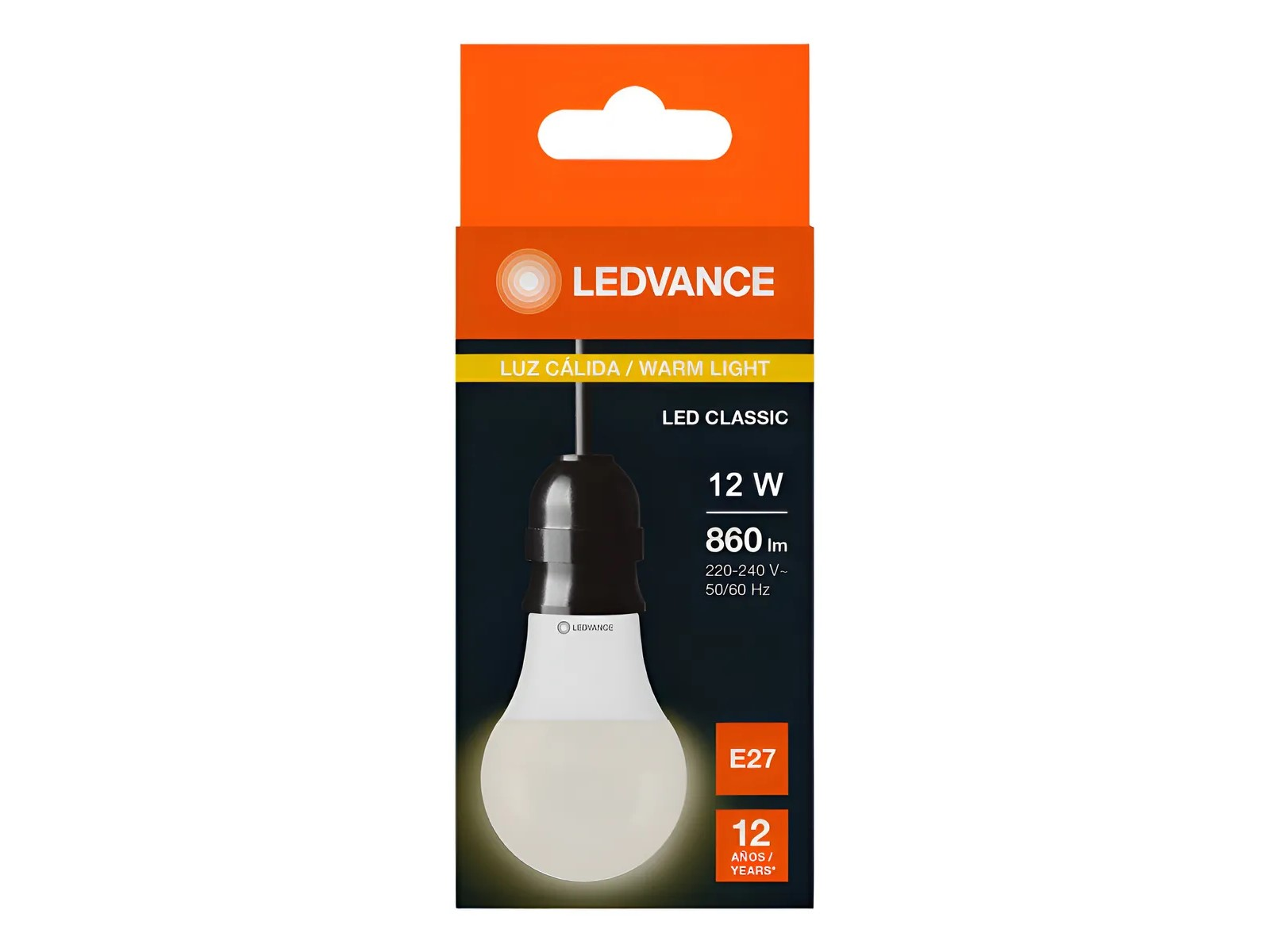 LAMPARA LEDVANCE LED CALIDA 12 W x 1 un.