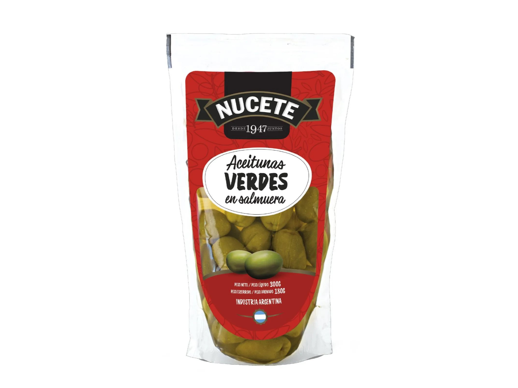 ACEITUNAS NUCETE VERDES D/PACK x 300 g.