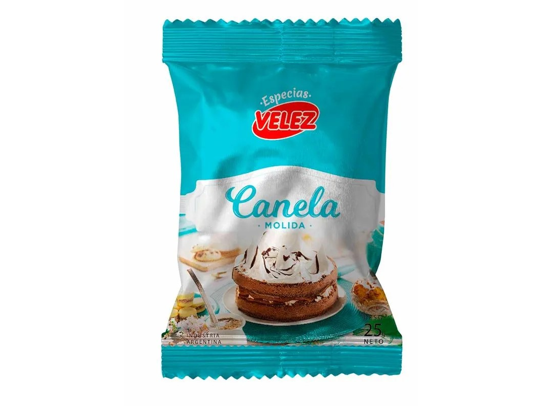 ESPECIAS VELEZ CANELA EN POLVO x 25 g.