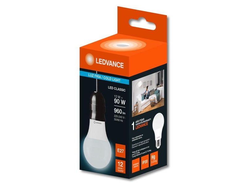 LAMPARA LEDVANCE LED FRIA 12 W x 1 un.