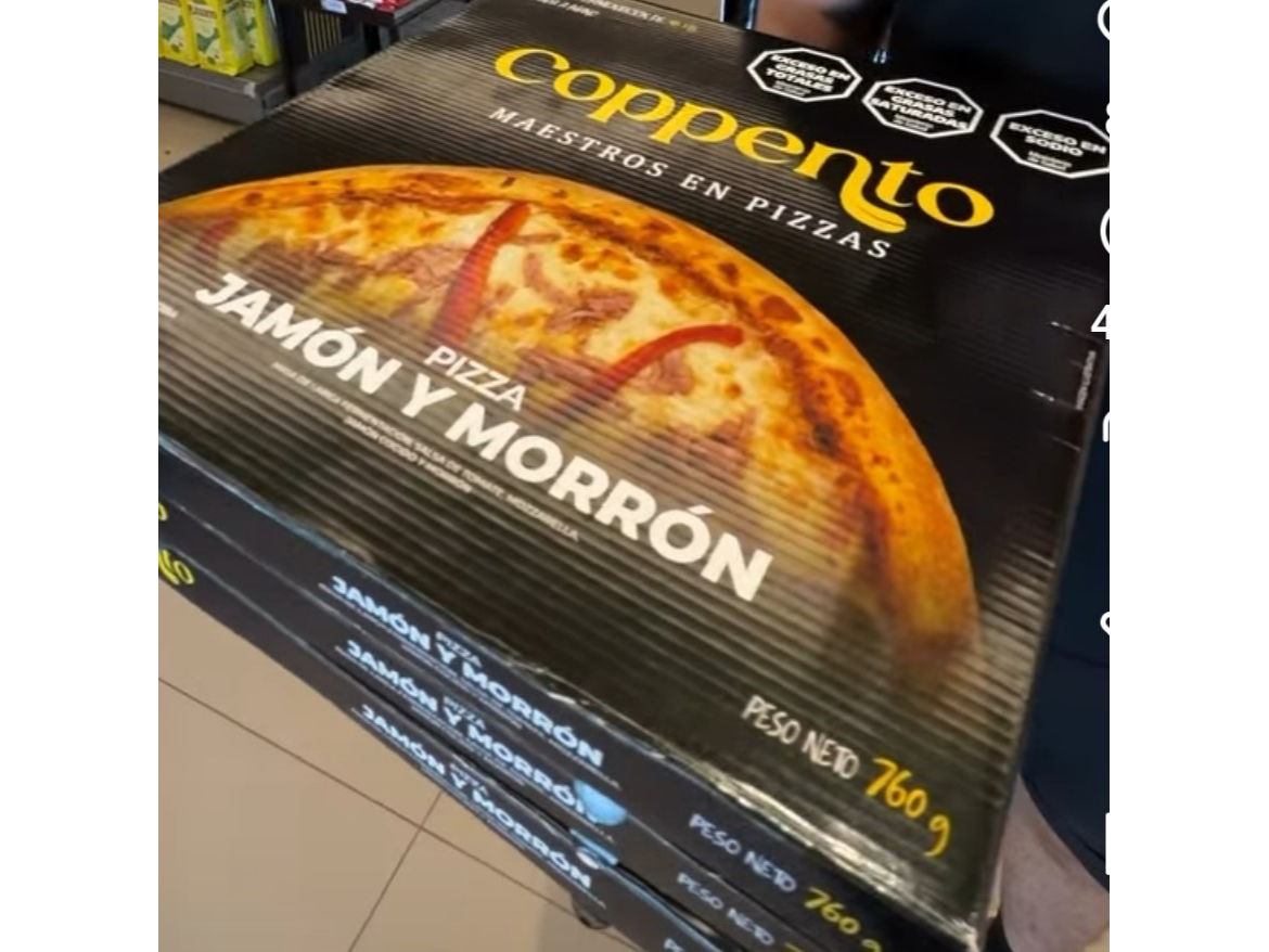 PIZZA COPPENTO JAMON Y MORRON x 760 g.