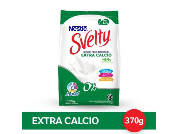 LECHE EN POLVO SVELTY EXTRA CALCIO x 370 g.