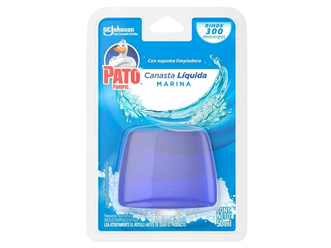 DESODORANTE P/INODORO PATO CANASTA LIQUIDA REP x 50 ml.