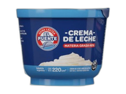 CREMA DE LECHE EL PUENTE S/D x 220 g.