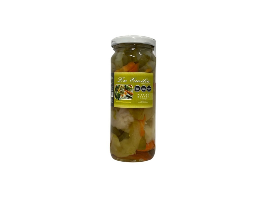 PICKLES LA EMILIA MIXTOS FRASCO x 200 g.