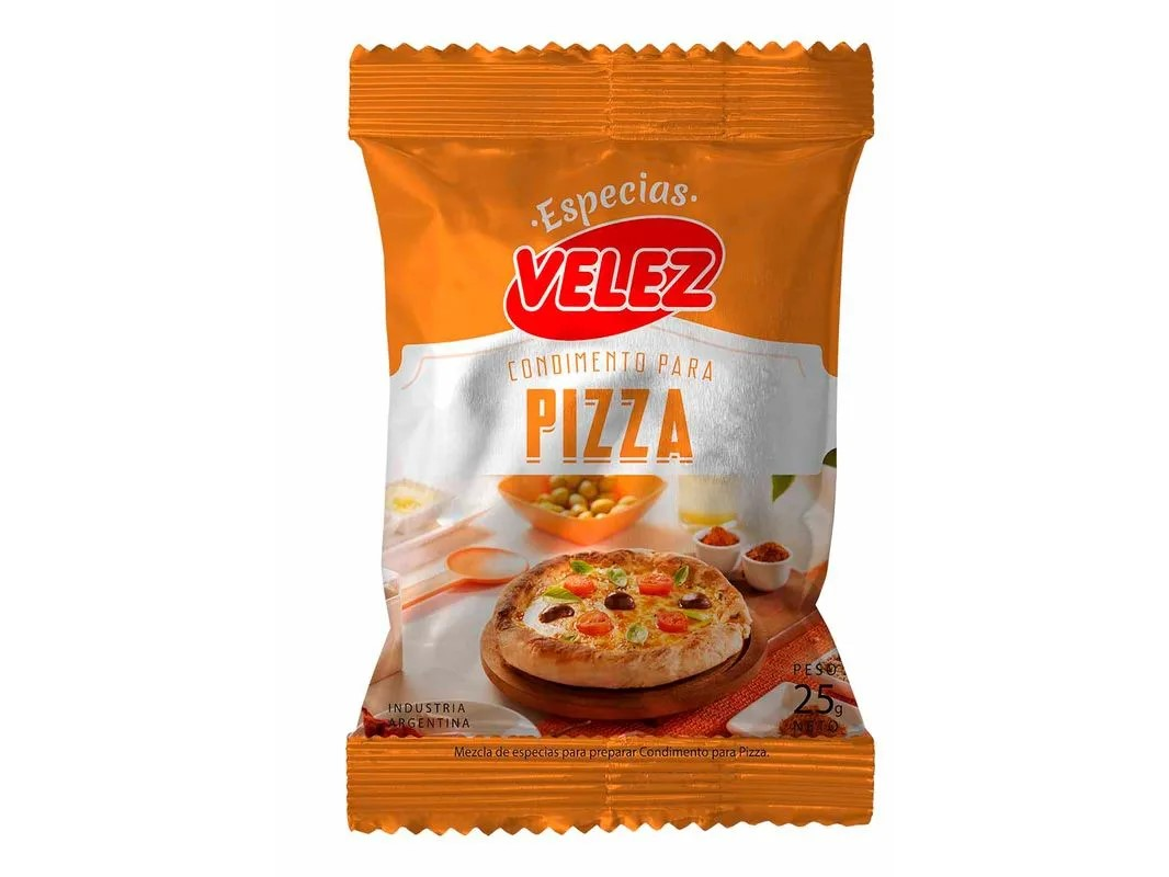 ESPECIAS VELEZ CONDIMENTO PARA PIZZA x 25 g.