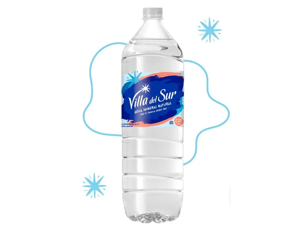 AGUA MINERAL VILLA DEL SUR SIN GAS x 2,250 l.