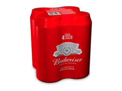 CERVEZA BUDWEISER PACK LATA X710ML x 4 un.
