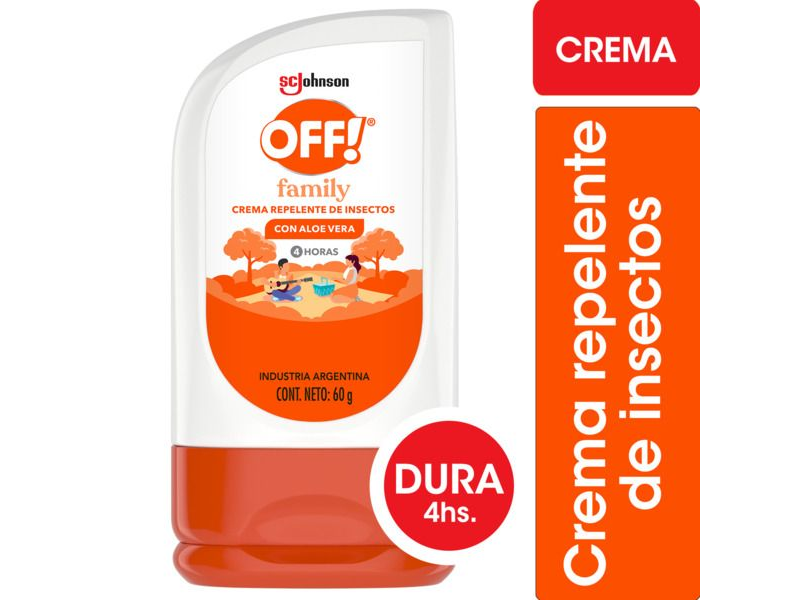 REPELENTE OFF CREMA CON ALEO VERA x 60 g.