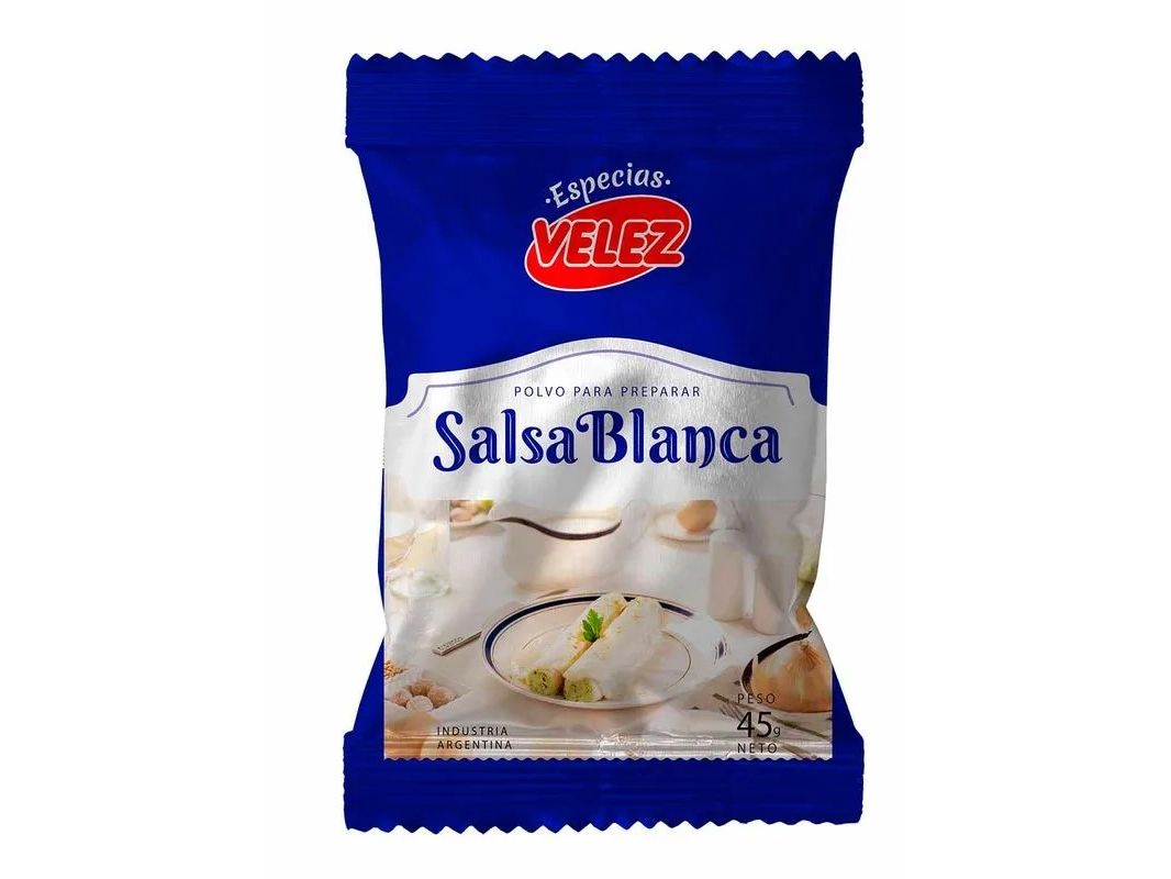 ESPECIAS VELEZ SALSA BLANCA x 45 g.