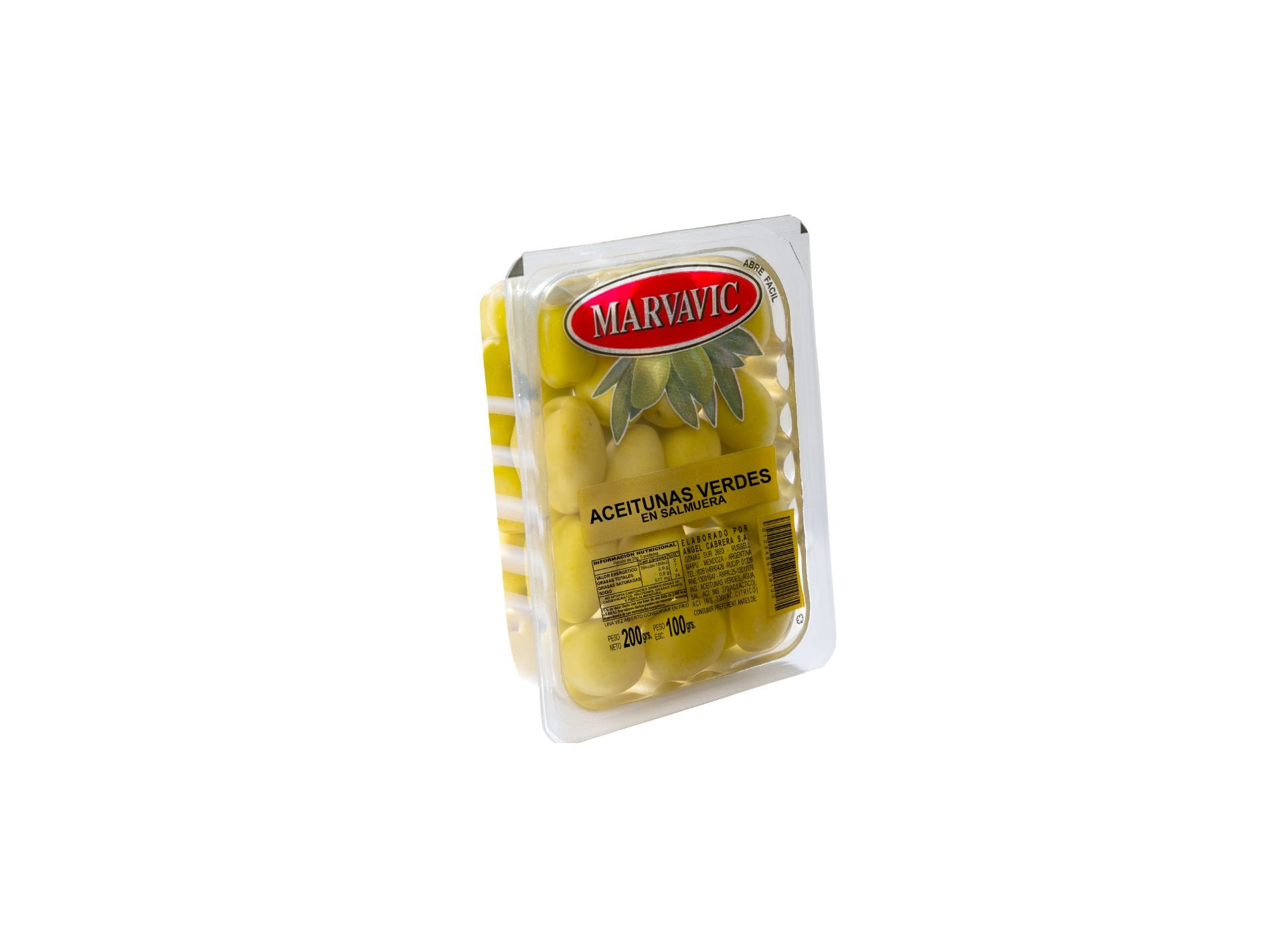 ACEITUNAS MARVAVIC VERDES x 100 g.