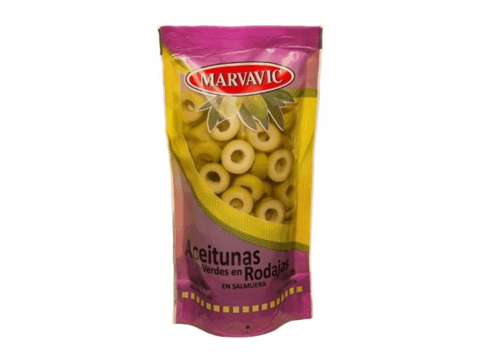 ACEITUNAS MARVAVIC VERDES RODAJAS x 140 g.