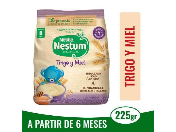 CEREAL NESTUM TRIGO Y MIEL DP x 225 g.