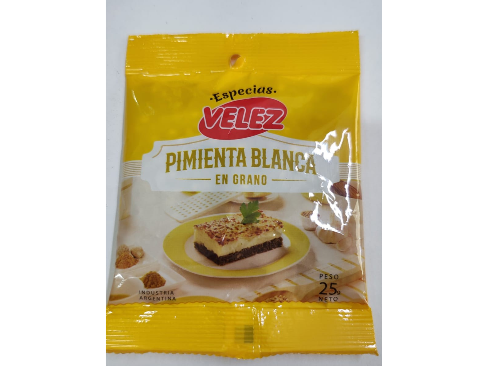 ESPECIAS VELEZ PIMIENTA BLANCA EN GRANO x 25 g.