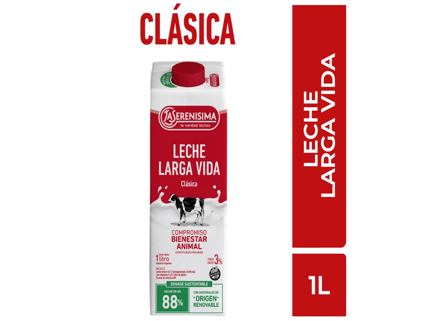 LECHE LA SERENISIMA ENTERA 3% UAT x 1 l.