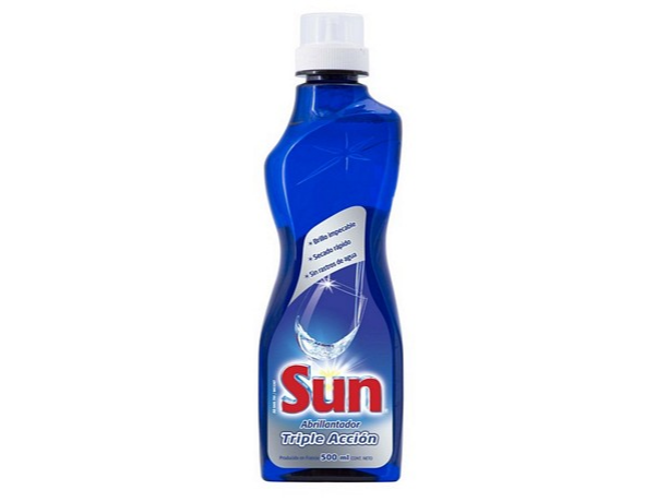 ABRILLANTADOR SUN P/LAVAVAJILLAS TRIPLE ACCION x 500 ml.