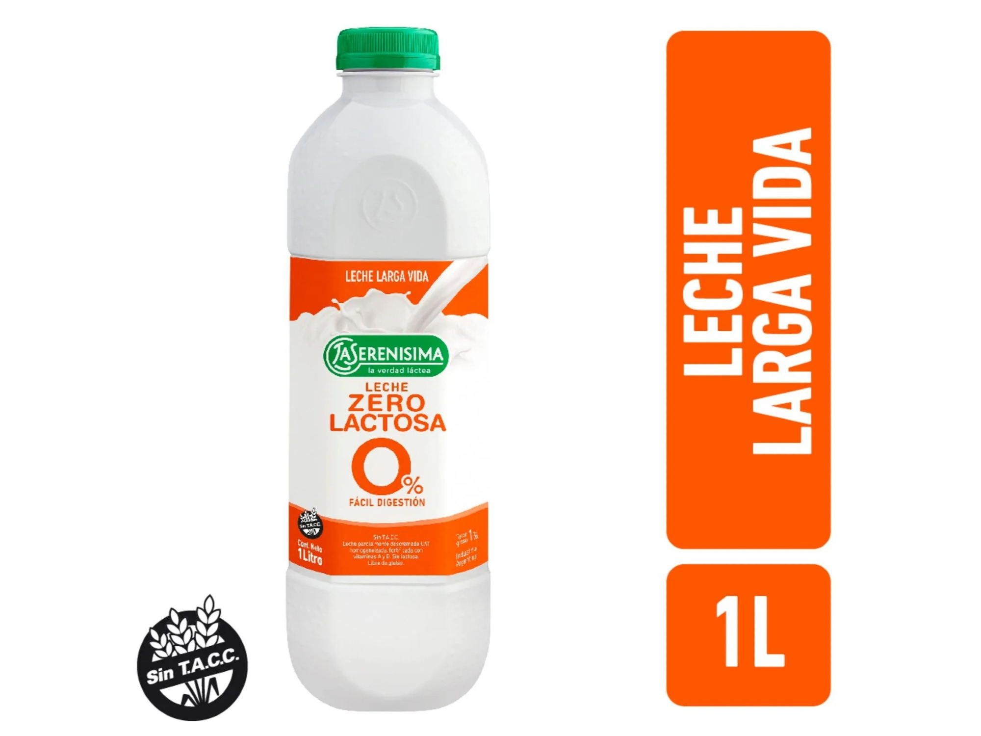 LECHE LA SERENISIMA ZERO LACTOSA BOTELLA x 1 l.