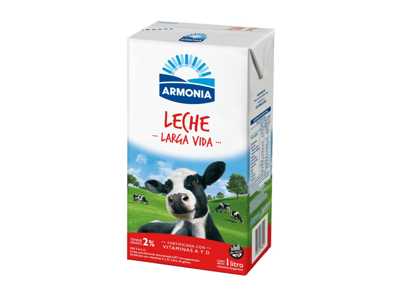 LECHE ARMONIA DESCREMADA 2% UAT x 1 l.