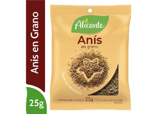 ESPECIAS ALICANTE ANIS EN GRANO x 25 g.