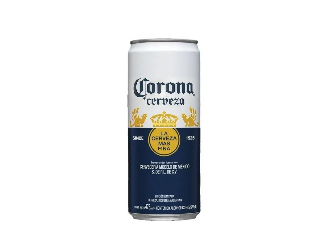 CERVEZA CORONA LATA. x 473 ml.