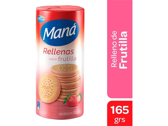 GALLETA MANA RELLENA FRUTILLA. x 152g