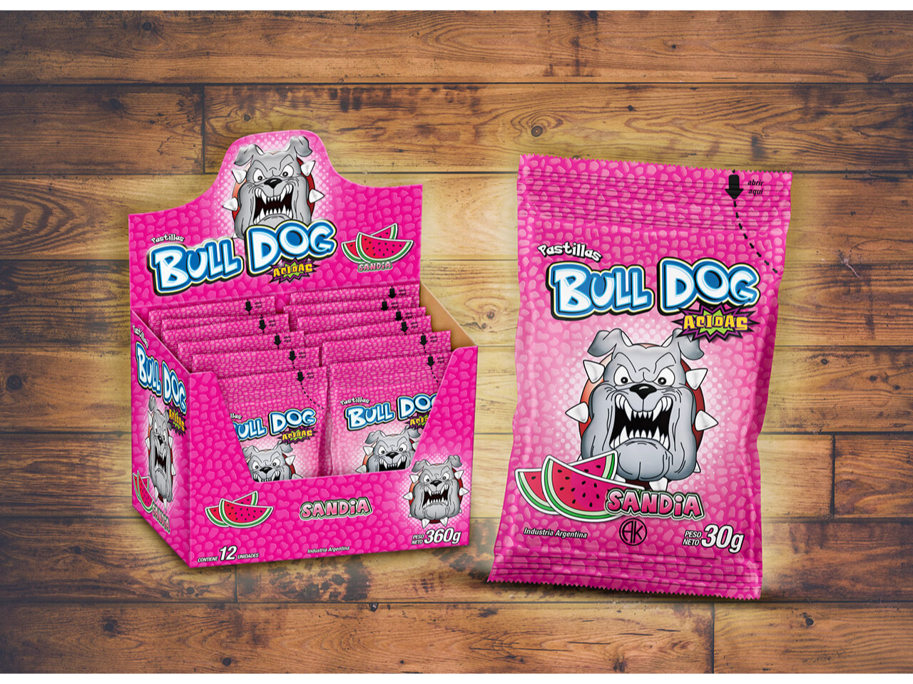 PASTILLA BULLDOG SANDIA x 12