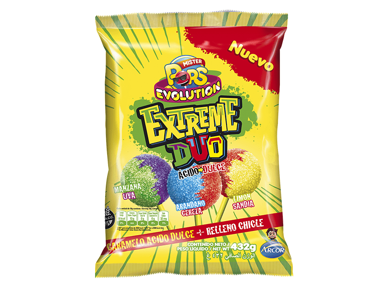 CHUPETIN EVOLUCION ACIDO DUO C/CHICLE x 24