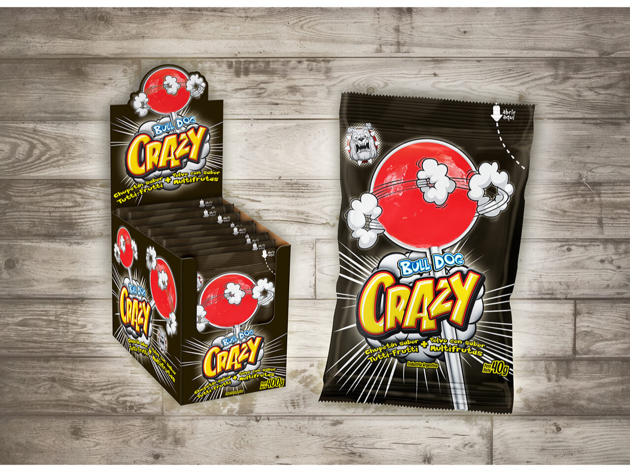 CHUPETIN BULLDOG CRAZY x 10