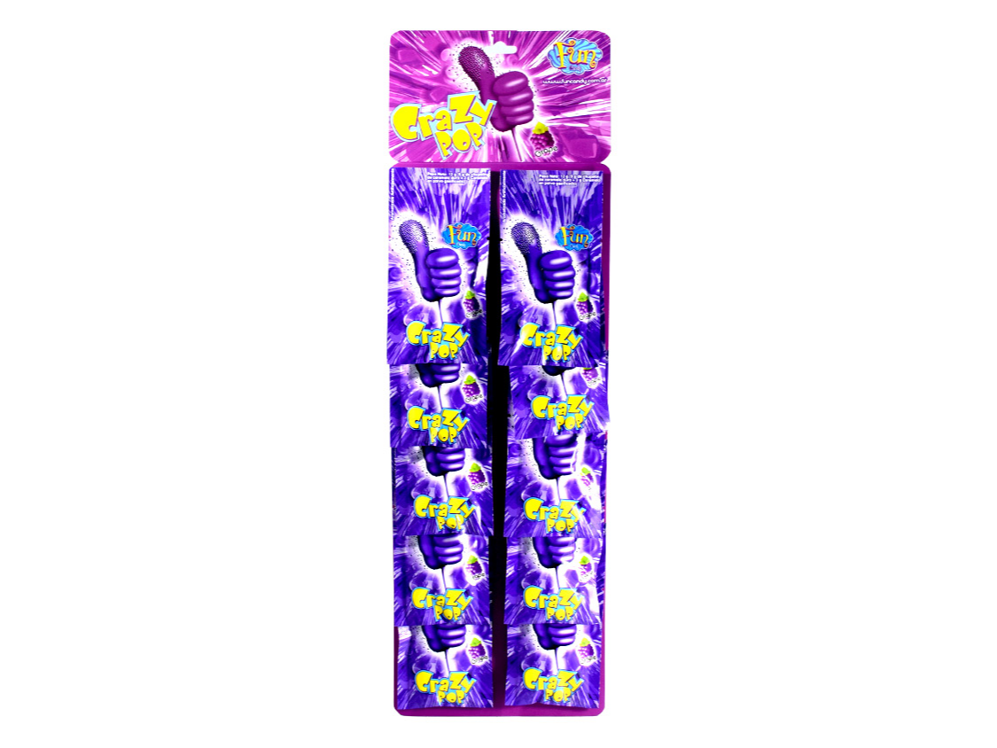 10 UNID CHUPETIN CRAZY POP UVA