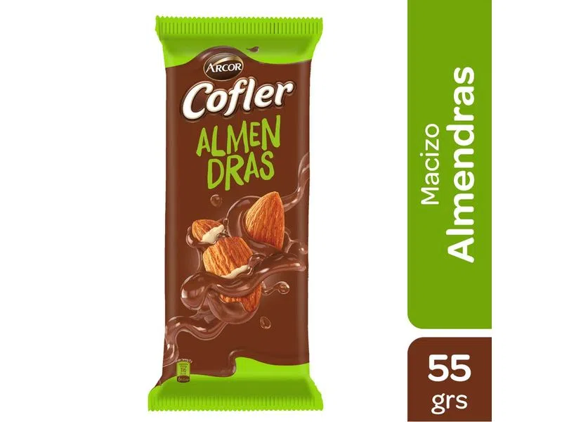 CHOCOLATE COFLER MACIZO ALMENDRAS 55g