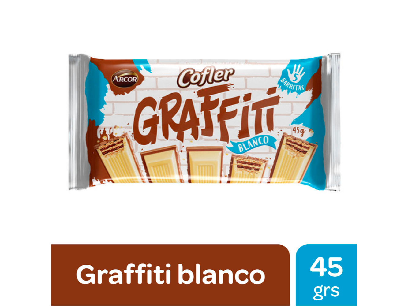 CHOCOLATE COFLER GRAFFITI BLANCO x 45g
