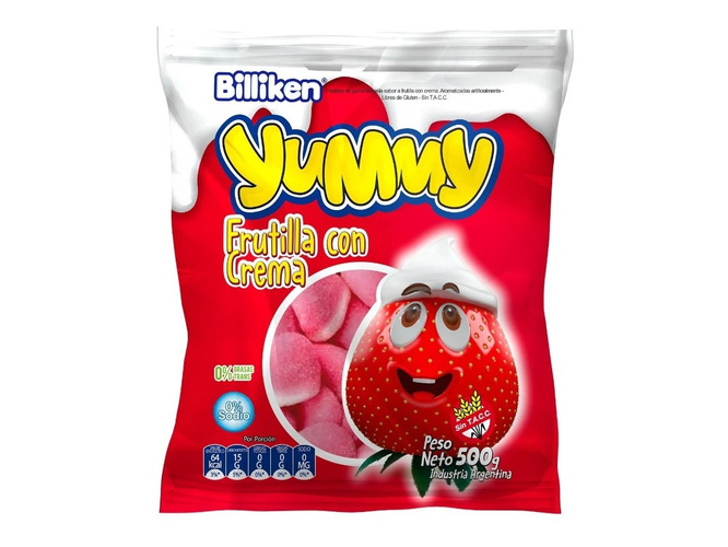 GOMA YUMMY MINI BESITO FRESA x 500g