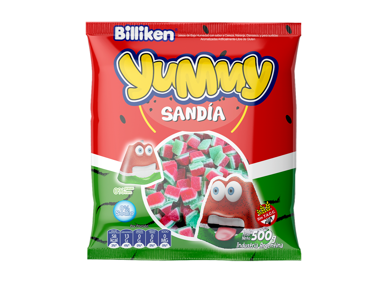 GOMA YUMMY SANDIAS ACIDAS x 500g