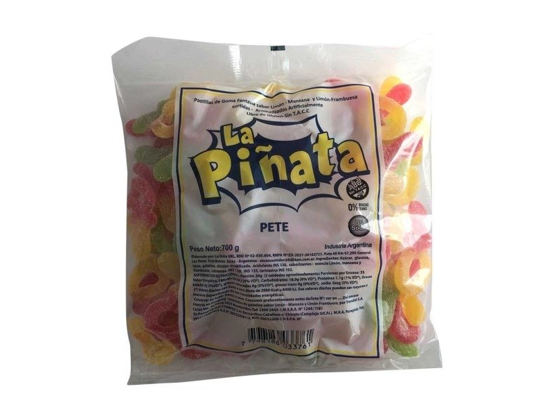 GOMA PIÑATA PETE x 700g