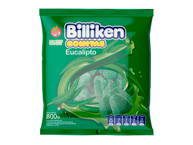 GOMAS BILLIKEN EUCALIPTO x 800g