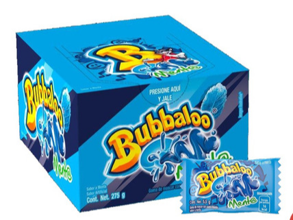 CHICLE BUBBALOO MENTA x 60