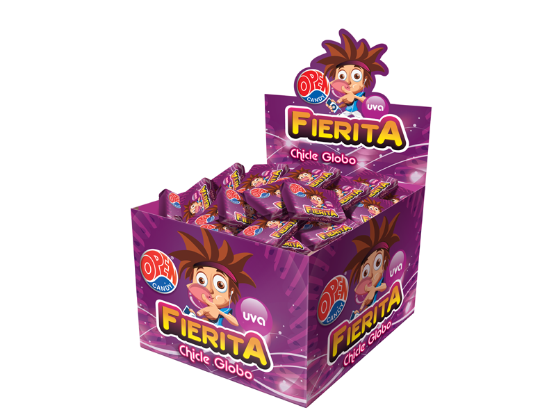 CHICLE FIERITA UVA x 100