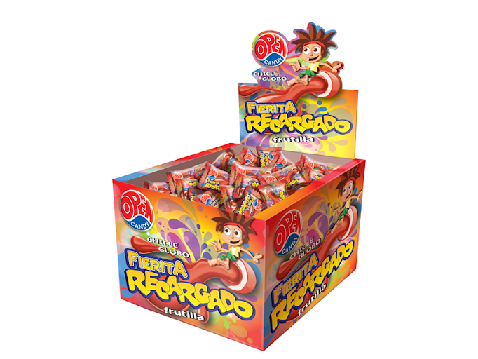 CHICLE FIERITA FRUTILLA C/JUGO x 50