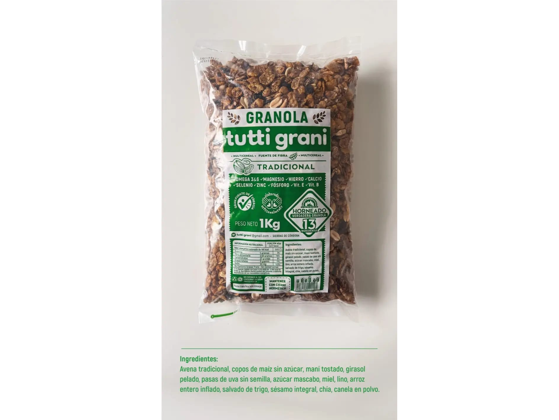 Granola tradicional x kg de Frutos Secos Gral. Roca | Mayorista