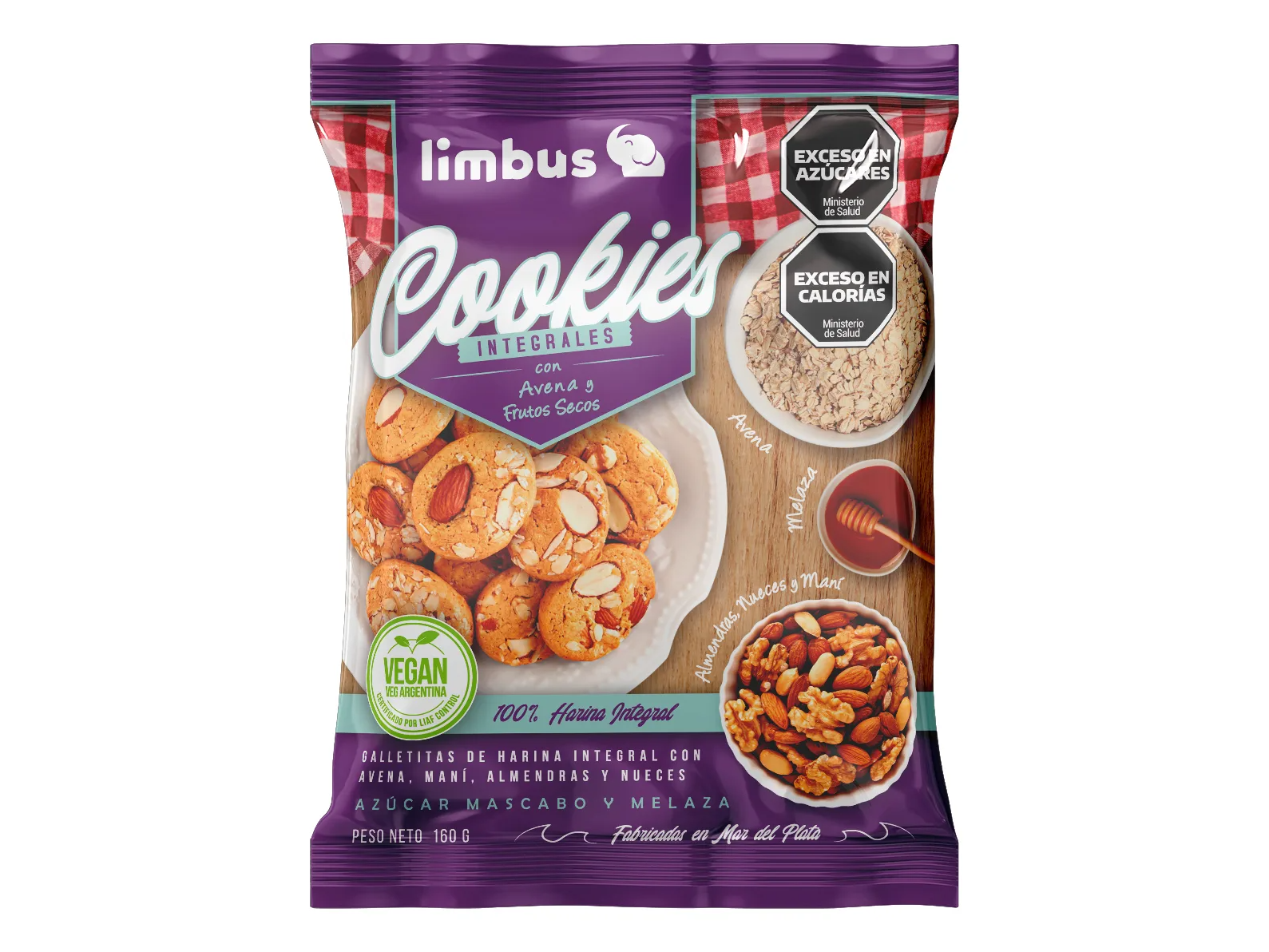 Galletas integrales con frutos secos