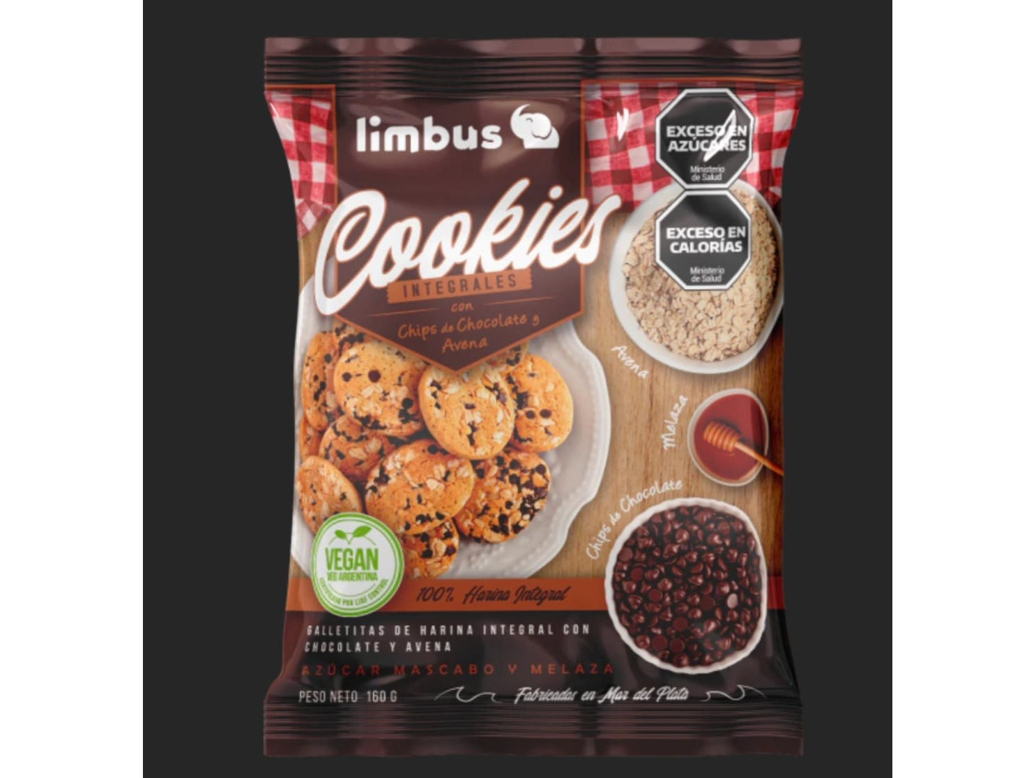 Galletas integrales con chips de chocolate