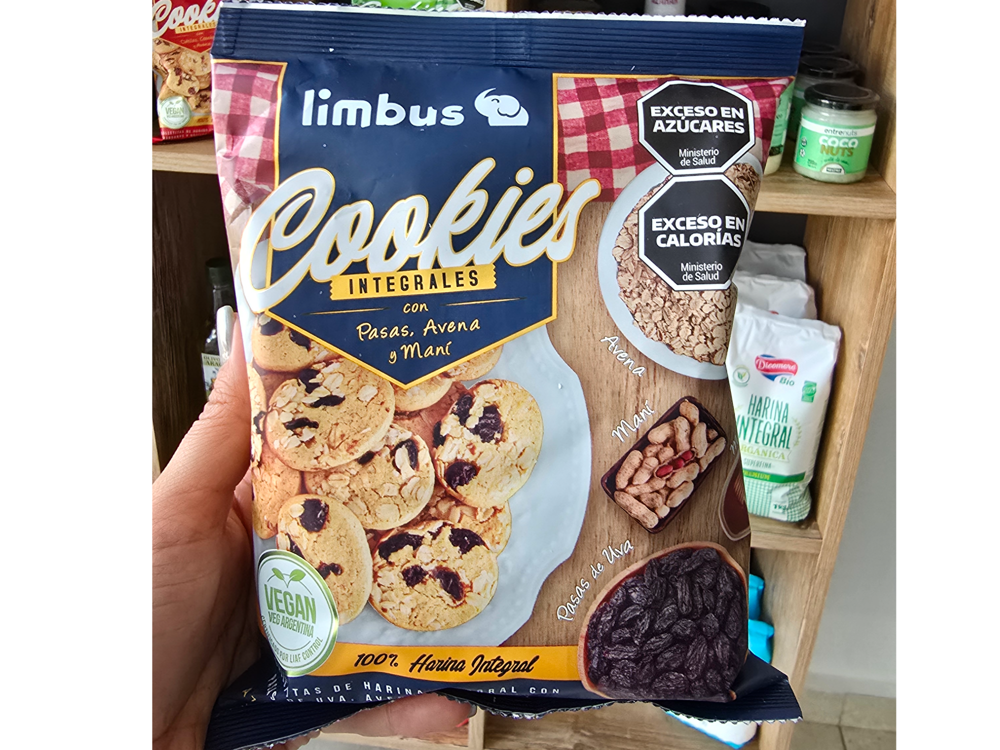 Galletas integrales con pasas de uva