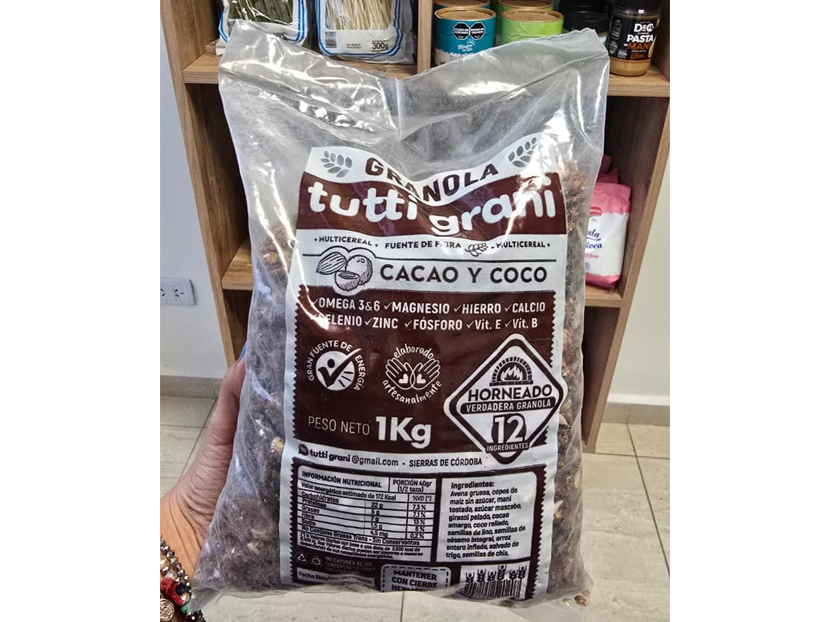 Granola cacao y coco x kg de Frutos Secos Gral. Roca | Minorista